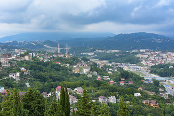 Panoramic view of Sochi, Russia