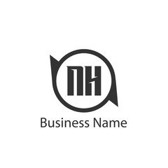 Initial Letter NH Logo Template Design
