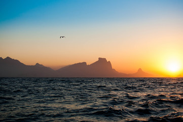 sunset at sea Rio de Janeiro
