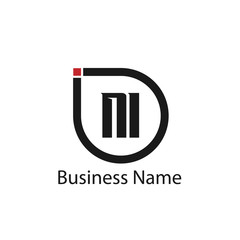 Initial Letter NI Logo Template Design