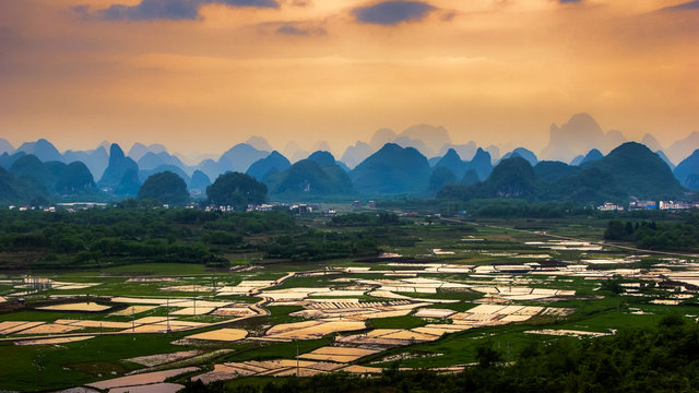 Guangxi guilin terrace