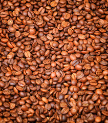 Roasted coffee beans background