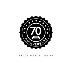 70 Year Anniversary Vector Template Design Illustration