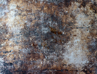 Dark worn rusty metal texture background.