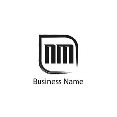 Initial Letter NM Logo Template Design