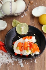 salad spicy with salted egg