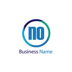 Initial Letter NO Logo Template Design