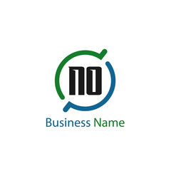 Initial Letter NO Logo Template Design