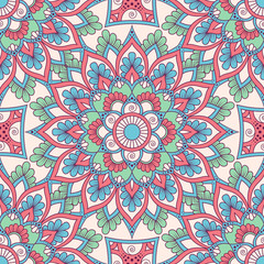 Hand drawn ornamental seamless pattern