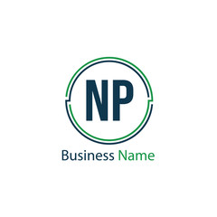 Initial Letter NP Logo Template Design