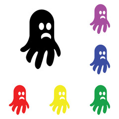 Element of ghost in multi colored icons. Premium quality graphic design icon. Simple icon for websites, web design, mobile app, info graphics