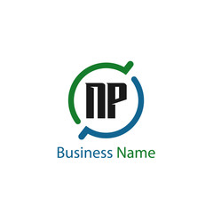 Initial Letter NP Logo Template Design