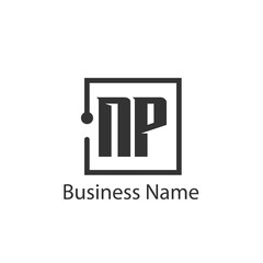 Initial Letter NP Logo Template Design