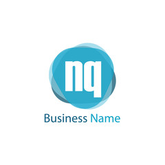 Initial Letter NQ Logo Template Design