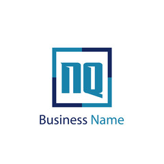 Initial Letter NQ Logo Template Design