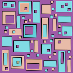 Modern colorful geometric pattern in square and rectangular style.