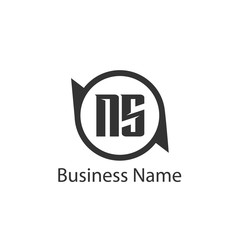 Initial Letter NS Logo Template Design