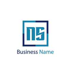 Initial Letter NS Logo Template Design