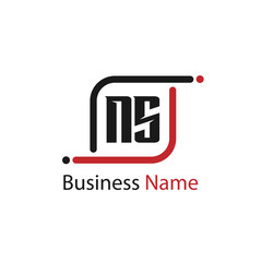 Initial Letter NS Logo Template Design