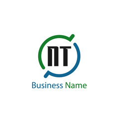 Initial Letter NT Logo Template Design