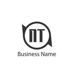 Initial Letter NT Logo Template Design