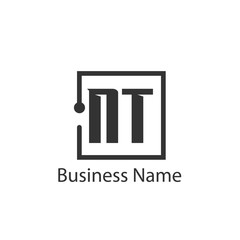 Initial Letter NT Logo Template Design