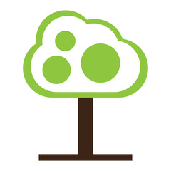 Isolated abstract tree icon