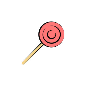 lollipop colored icon. Element of birthday icon for mobile concept and web apps. Color lollipop icon can be used for web and mobile