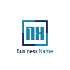 Initial Letter NX Logo Template Design
