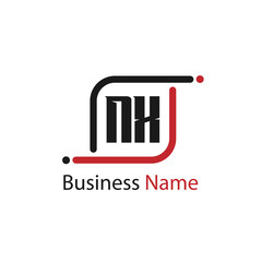 Initial Letter NX Logo Template Design