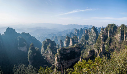 Zhangjiajie in hunan province is the son of heaven mountain scenery