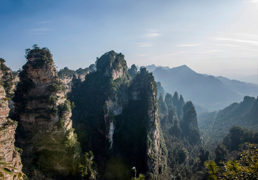 Zhangjiajie in hunan province is the son of heaven mountain scenery