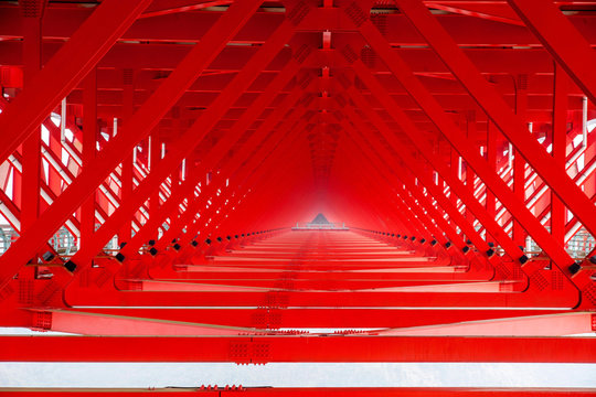 Zhangjiajie in hunan province suspension bridge construction