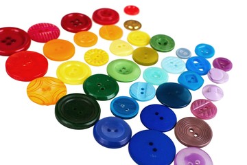Assortment of buttons of many different colors