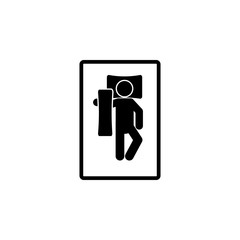 man embrace with pillow icon. Element of sleeping position illustration. Premium quality graphic design icon. Signs and symbols collection icon for websites