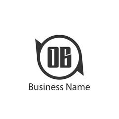 Initial Letter OB Logo Template Design