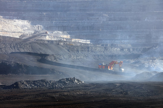 In open-pit mine