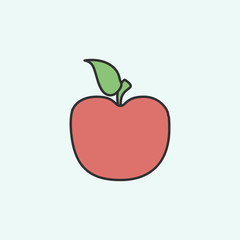 an Apple sketch icon. Element of education icon for mobile concept and web apps. Field outline an Apple sketch icon can be used for web and mobile