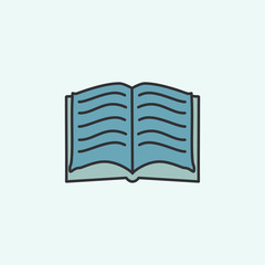 open book sketch icon. Element of education icon for mobile concept and web apps. Field outline open book sketch icon can be used for web and mobile