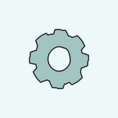 gear sketch icon. Element of education icon for mobile concept and web apps. Field outline gear sketch icon can be used for web and mobile