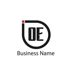 Initial Letter OE Logo Template Design