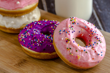 Fresh Baked Vanilla Bean Iced Doughnuts