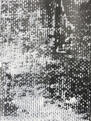 Black and White hand drawn acrylic painting.