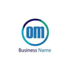Initial Letter OM Logo Template Design
