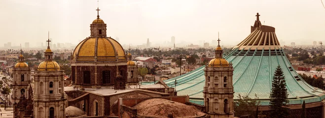 Fotobehang Basiliekplein van Onze-Lieve-Vrouw van Guadalupe in Mexico-stad © Belikova Oksana