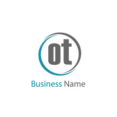 Initial Letter OT Logo Template Design