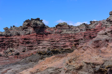 Fototapeta na wymiar eroded volcanic rock formation