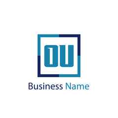 Initial Letter OU Logo Template Design