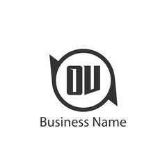 Initial Letter OV Logo Template Design