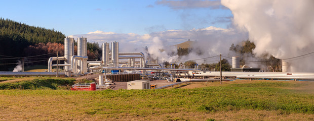 Green energy, geothermal power station, Wairakei, New Zealand
